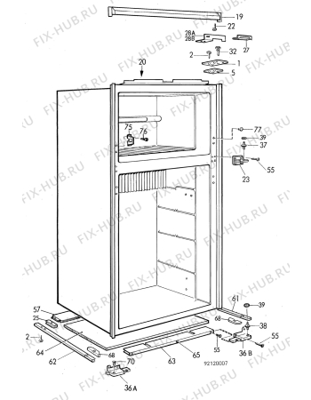 Взрыв-схема холодильника Electrolux RM2604 - Схема узла C20 Cabinet  B